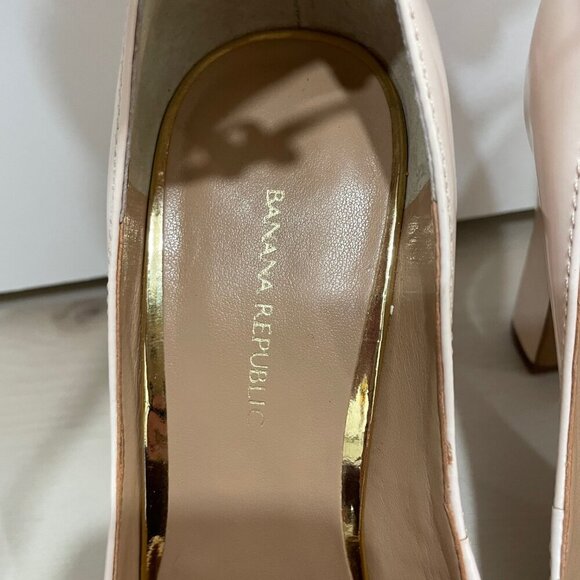 Banana Republic Nude/Cream Heels Size Women's 7 Ankle Strap Round Toe - Picture 6 of 13